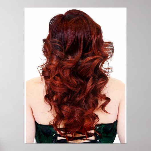 美しい火グラデーションのサロン ポスター (正面)