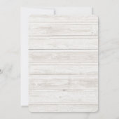 美しい灯台と船のあるビーチの風景 招待状 (裏面)