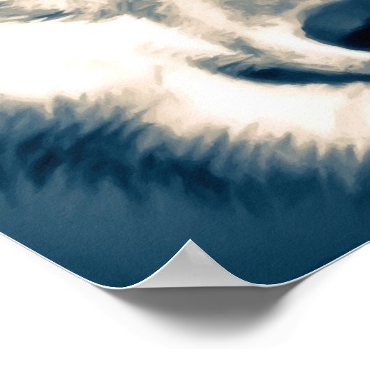 美しい灰色のオオカミの森の動物 ポスター (角)