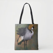 美しい灰色の冠を付けたクレー絵画ン – ミグネスの芸術 トートバッグ (正面)