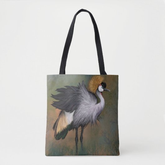 美しい灰色の冠を付けたクレー絵画ン – ミグネスの芸術 トートバッグ (正面)