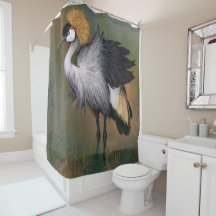 美しい灰色の冠を付けたクレー絵画ン – 右型