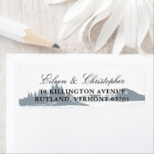 美しい灰色の山、松木湖 | 結婚s ラベル (インサイチュ)