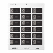 美しい灰色の馬に流れるマネのアドレス ラベル (フルシート)