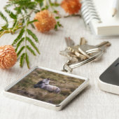 美しい灰色の馬 キーホルダー (側面)