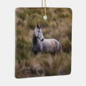 美しい灰色の馬 セラミックオーナメント (右)