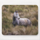 美しい灰色の馬 マウスパッド (正面)