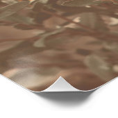 美しい焦げオレンジ色のワイルドフラワーフローラ ポスター (コーナー)