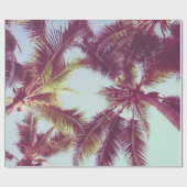 美しい熱帯のパームのまわりにの木ビーチ海 ラッピングペーパー (フラット)