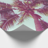 美しい熱帯のパームのまわりにの木ビーチ海 ラッピングペーパー (角)