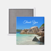 美しい熱帯の海のロッキー海岸線ありがとう マグネット (正面/裏面)