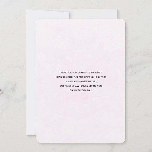 美しい熱帯の目的地ビーチありがとう サンキューカード (裏面)