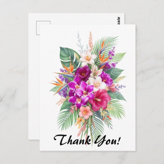 美しい熱帯の花束をありがとう ポストカード (正面/裏面)