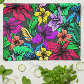 美しい熱帯の花 キッチンタオル (折り畳み)