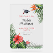 美しい熱帯をテーマにした卒業ウェルカムサイン アクリルサイン (正面)