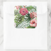 美しい熱帯エレガントフローラ |シール スクエアシール (バッグ)