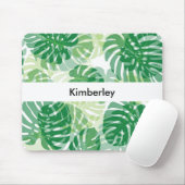 美しい熱帯シュロの葉 マウスパッド (マウス)