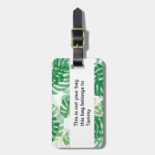 美しい熱帯シュロの葉 ラゲッジタグ (正面縦)