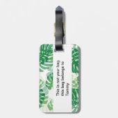 美しい熱帯シュロの葉 ラゲッジタグ (裏面縦)