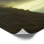 美しい熱帯ジャングルヤシの木と川2 ポスター (角)