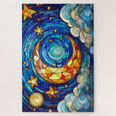 美しい熱帯ステンドグラスアートパズル ジグソーパズル (縦)