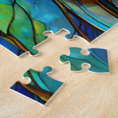 美しい熱帯ステンドグラスアートパズル ジグソーパズル (側面)