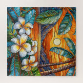 美しい熱帯ステンドグラスアートパズル ジグソーパズル (横)