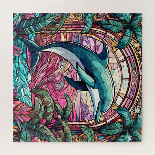 美しい熱帯ステンドグラスアートパズル ジグソーパズル (横)