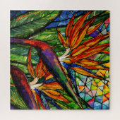 美しい熱帯ステンドグラスアートパズル ジグソーパズル (横)