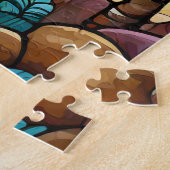 美しい熱帯ステンドグラスアートパズル ジグソーパズル (側面)