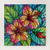 美しい熱帯ステンドグラスアートパズル ジグソーパズル (横)