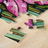 美しい熱帯ステンドグラスアートパズル ジグソーパズル (側面)