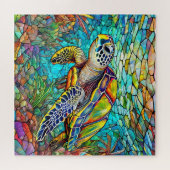 美しい熱帯ステンドグラスアートパズル ジグソーパズル (横)