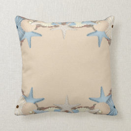 美しい熱帯テーマのビーチの貝 クッション