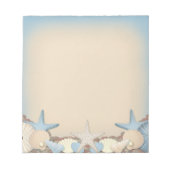 美しい熱帯テーマビーチシェル ノートパッド (正面)