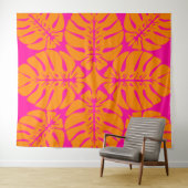 美しい熱帯ハワイアンのキルトブロックタペストリー タペストリー (インサイチュ(横))