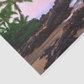 美しい熱帯ハワイ諸島のビーチの日没 薄葉紙 (詳細)