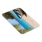 美しい熱帯ビーチとボート マグネット (右側)