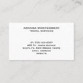 美しい熱帯ビーチとボート 名刺 (裏面)