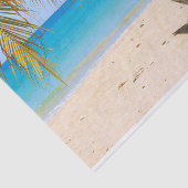 美しい熱帯ビーチとボート 薄葉紙 (詳細)