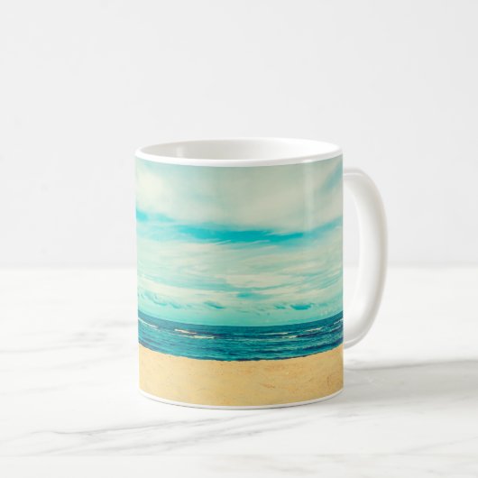 美しい熱帯ビーチと海の風景の旅  コーヒーマグカップ (正面右)