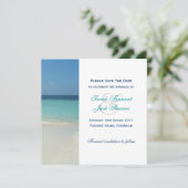 美しい熱帯ビーチの保存日付 セーブザデート (スタンド正面)