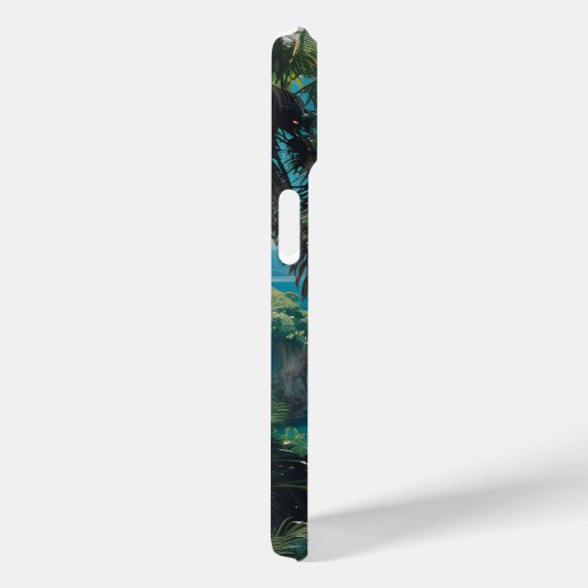 美しい熱帯ビーチイラストレーション Case-Mate iPhoneケース (裏面 / 右)