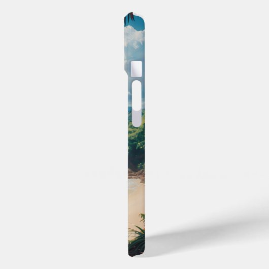 美しい熱帯ビーチイラストレーション Case-Mate iPhoneケース (裏面 / 左)