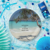 美しい熱帯ビーチ海パラダイス結婚ズ ペーパープレート (パーティー)