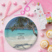 美しい熱帯ビーチ海パラダイス結婚ズ ペーパープレート (パーティー)