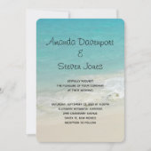 美しい熱帯ビーチ海パラダイス結婚ズ 招待状 (正面)