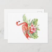 美しい熱帯フラミンゴ|贈素晴らしり物 案内ポストカード (正面/裏面)