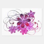 美しい熱帯フローラフラワーテーマ ラッピングペーパーシート (正面2)