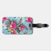 美しい熱帯フローラ絵を描水彩 ラゲッジタグ (裏面横)